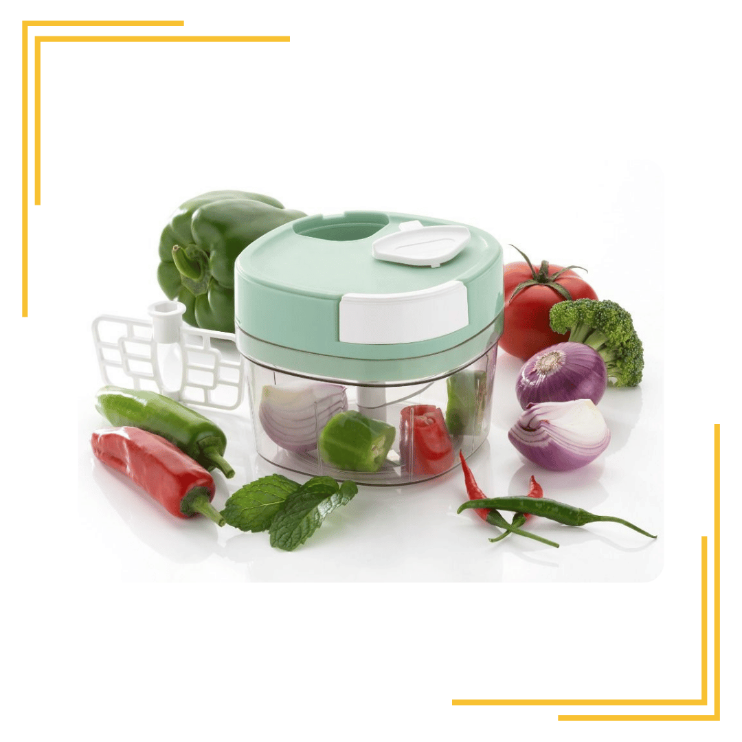 2 in 1 Square Vegetable Chopper and Cutter (Light Green ,1000)