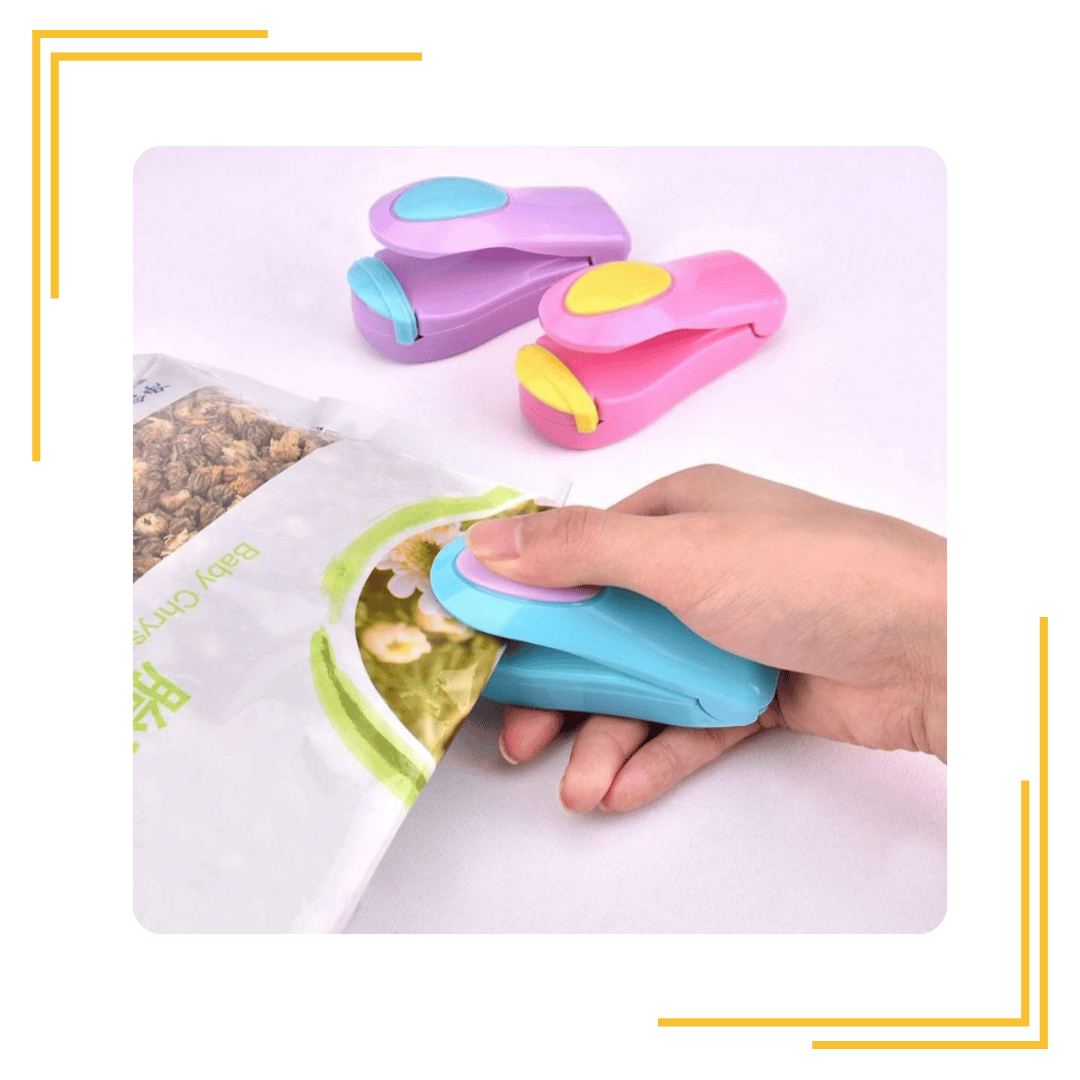 Hand Held Mini Sealing Machine for Packaging Plastic Bags, with Magnetic Base.