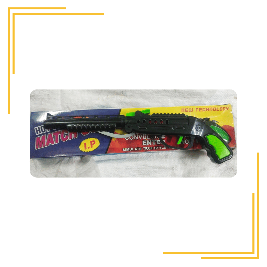 Compact Match Gun Toy, Diwali Gun For Kids, Matchstick Gun Complete Safe Toy Gun 