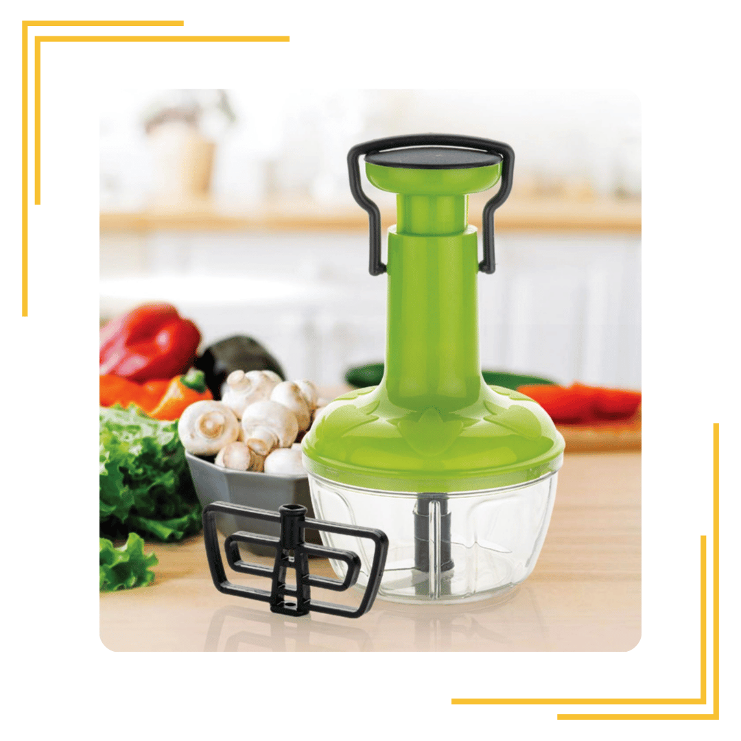 Manual Hand-Press Vegetable Chopper Mixer Cutter to Cut Onion, Salad, Tomato, Potato Push Chopper Multicolor Pack of one