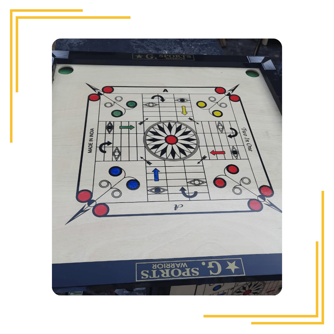 Carrom Board with Powder, Coins and stricker (Large)