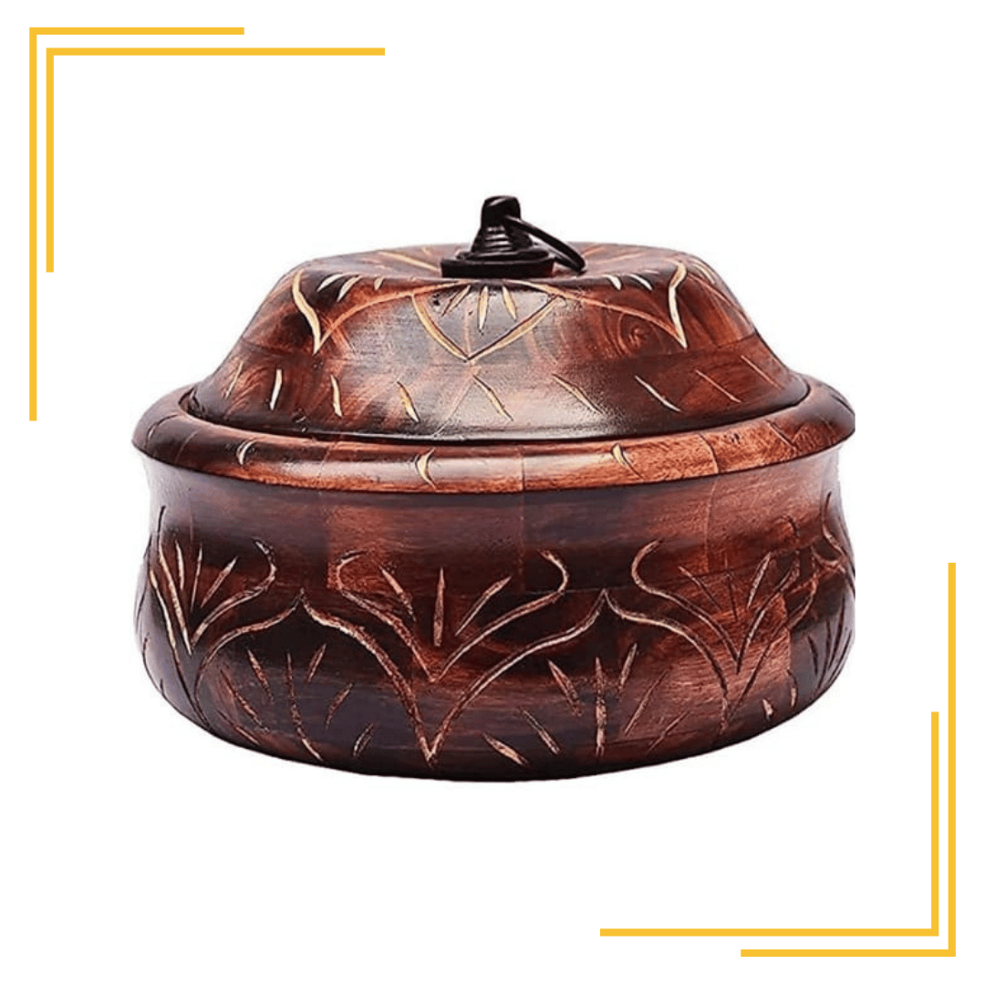 Brown Wooden Hot Pot, For Home