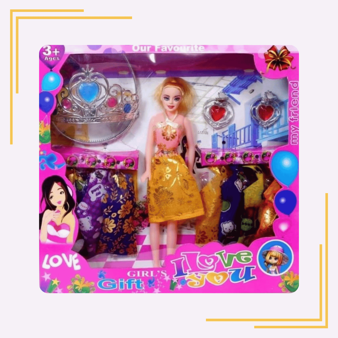 Doll Set Multicolor with accessories