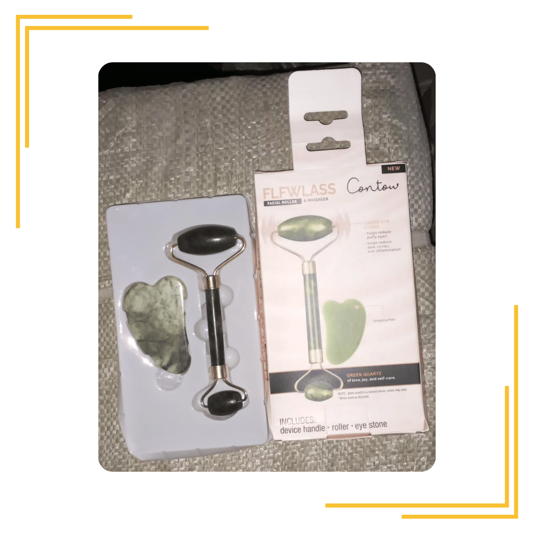 Magical Drop Facial Jade Roller With Rose Quartz Facial Massager, Anti Ageing Anti Wrinkle Facial Rolling Stone, Facial Stone Roller Skin Tightening