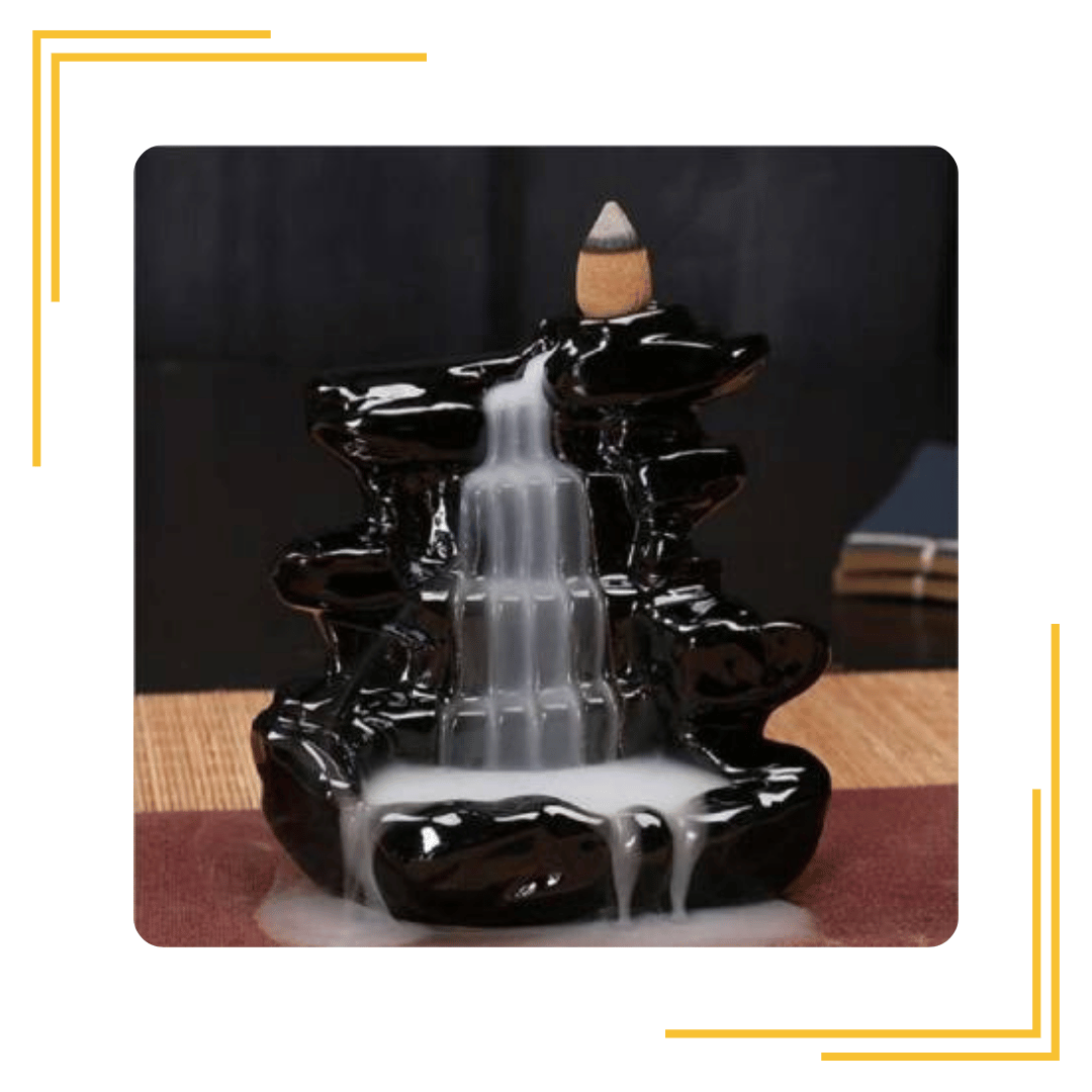 Dropping Smoke Fountain/Design Smoke Backflow/Cone Decorative Incense Holder Decorative Showpiece - 11 cm