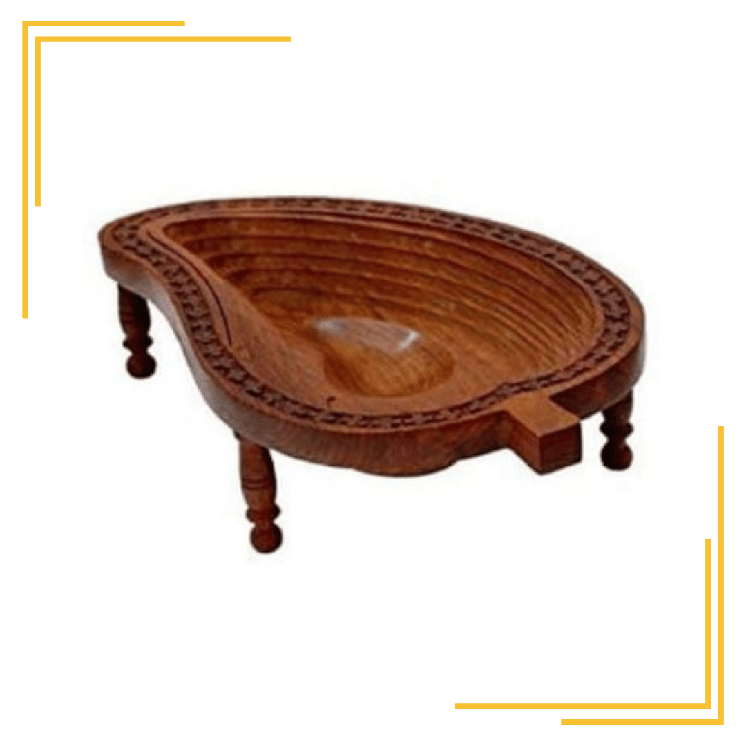 Wood Plate Serving Holder Decorative Wooden Food Tray for Snack Fruit Dry Fruit Plate