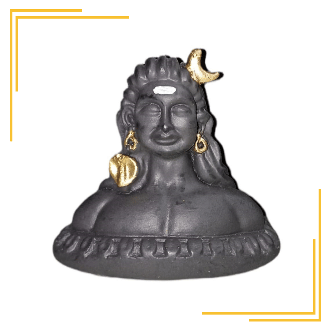 Adiyogi Shiva Black Color Idol for Home Decor, Puja & Car Dashboard Statue Decorative Showpiece