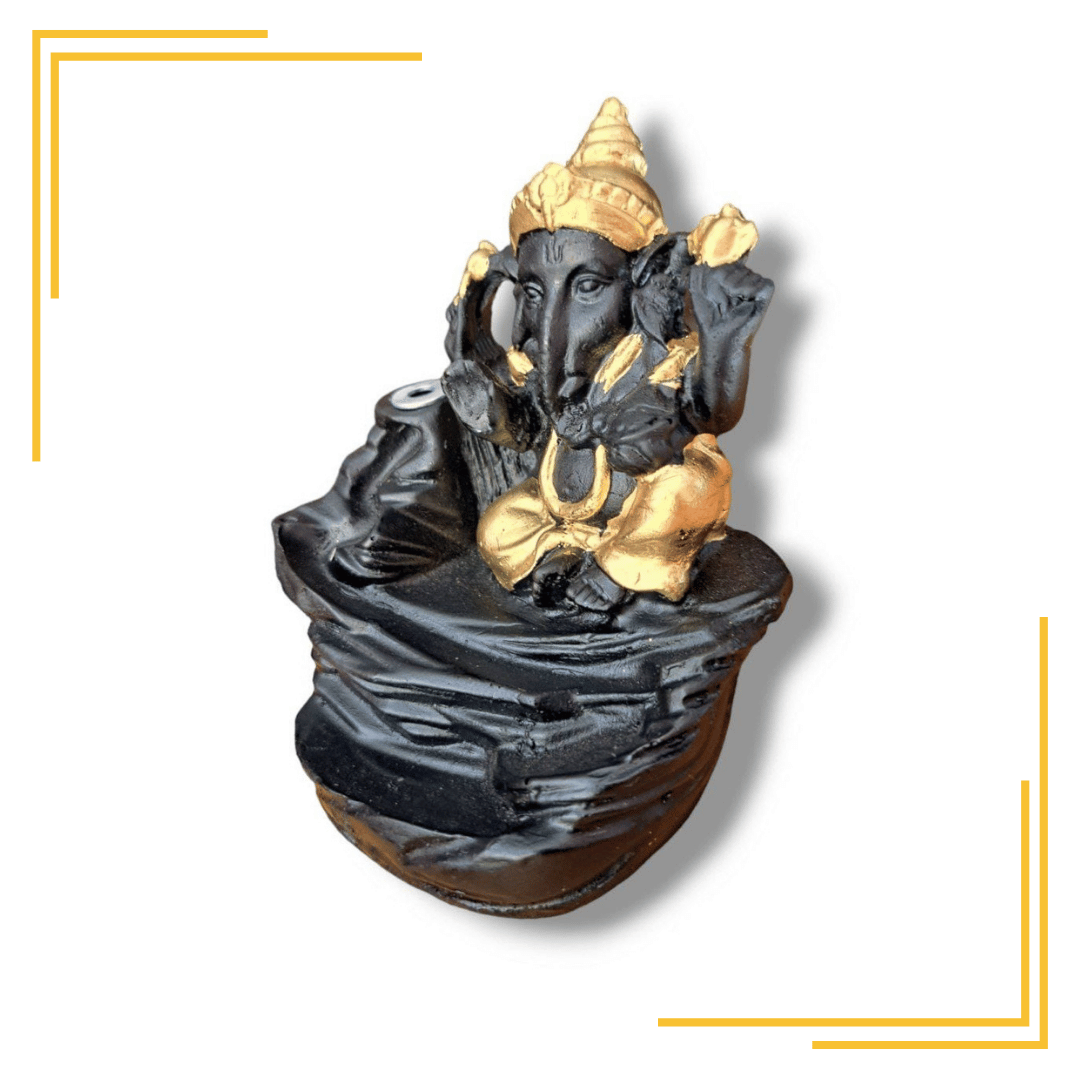 Lord Ganesha Smoky Fountain, Smoke Fountain backflow ,Ganesha (Bhgvan murti) Smoke Fall Cone Incense Holder, an Unique Home décor ,Best showpiece for poojaroom to Hold