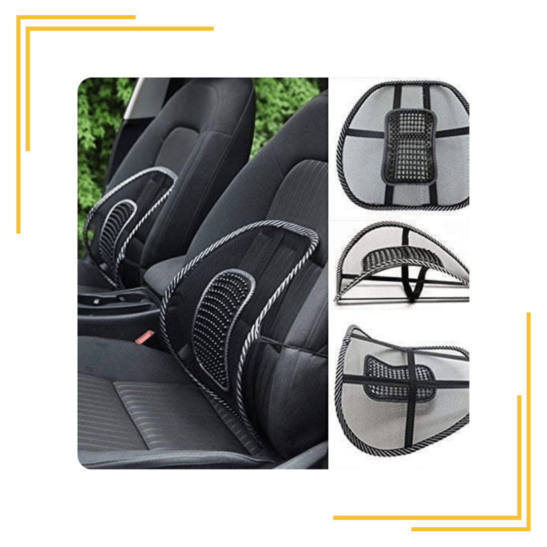 AR Mall Car Seat Massage Back Lumbar Support Elastic,Steel Wire Frame, Nylon Net Mesh Ventilate Cushion Pad