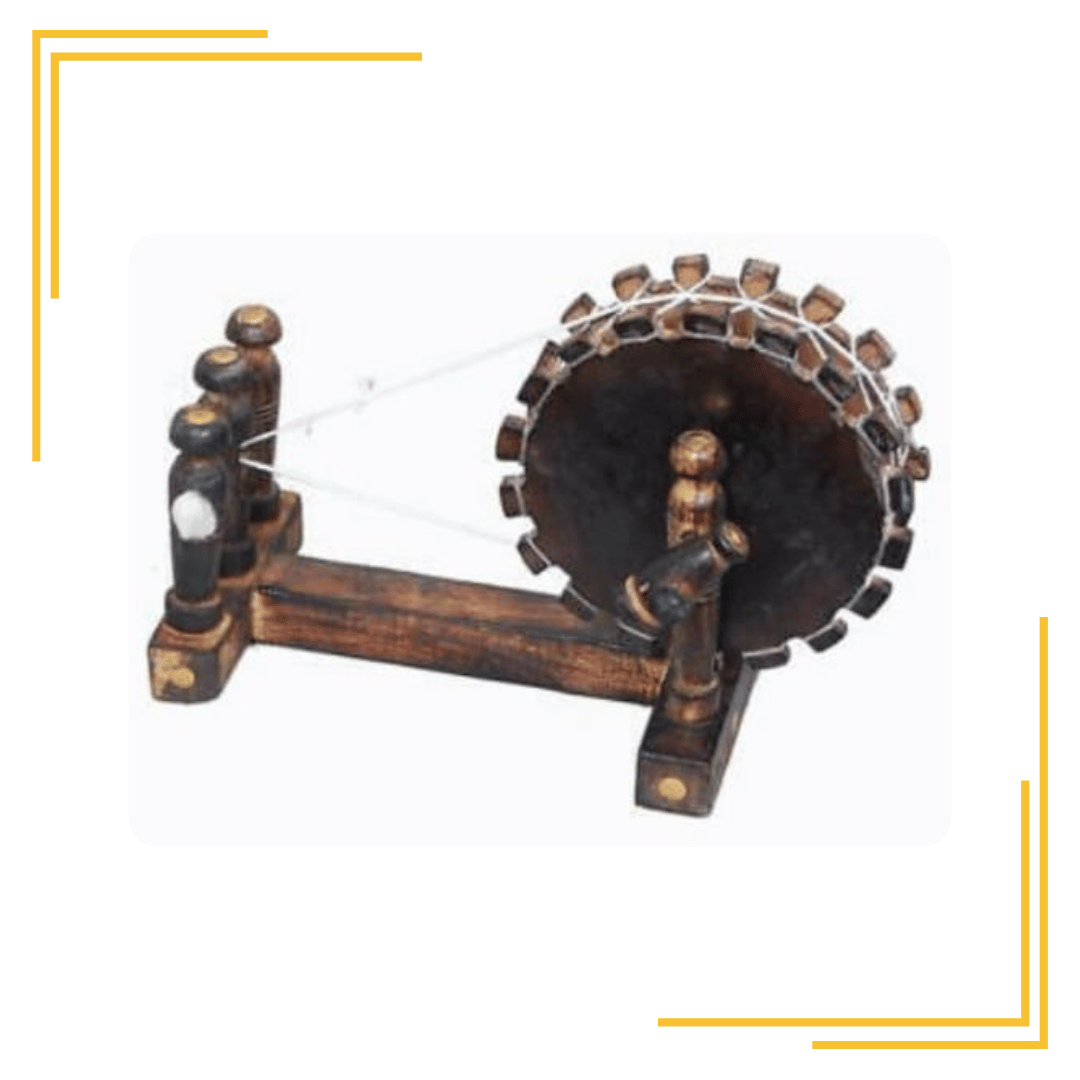 Handmade Wooden Charkha - Snipping Wheel for Home Decor