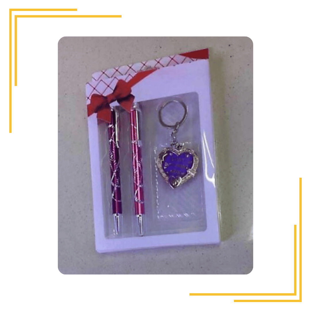 Keychain pen sets exquisite gift set featuring two