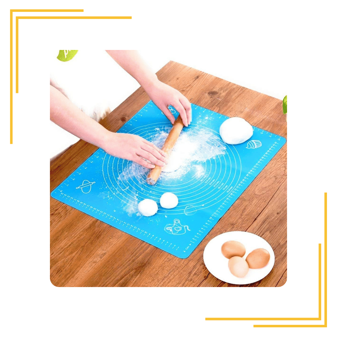 Silicon Fondant Rolling Mat or Silicone Baking Sheet Large with Measurements Stretchable for Kitchen Roti Chapati Cake Pad Cooking Dough Atta Kneading Big Size