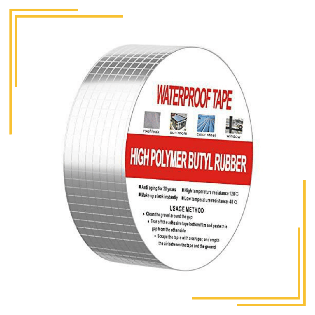 Leakage Repair Waterproof Tape for Pipe Leakage Roof Water Leakage Solution Aluminium Foil Tape Waterproof Adhesive Tape Sealing Butyl Rubber Tape for Leakage (5CM*5M (Pack Of 1))