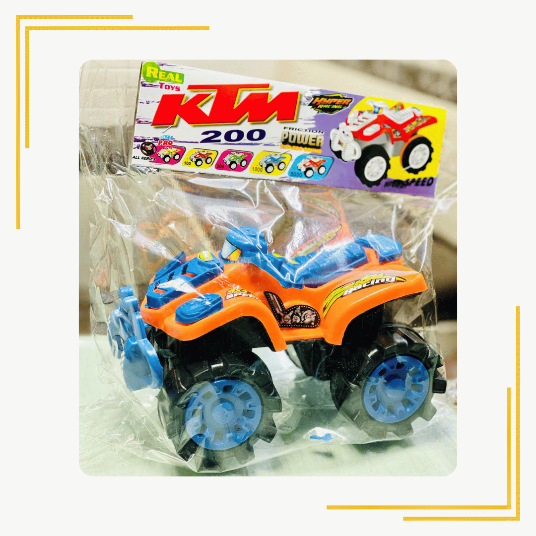 Monster Truck 4-Wheel Car for Kids, Large Size Plastic Pull Back Monster Cars