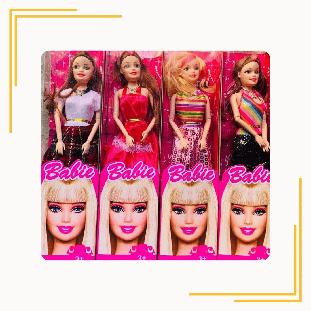 COLLECTION Beautiful Doll Toy Set with Movable Joints, Makeup and Cute Doll, Style Doll Set for Girls, Kids Doll House, Medical kit for Kids (Pack of 4)